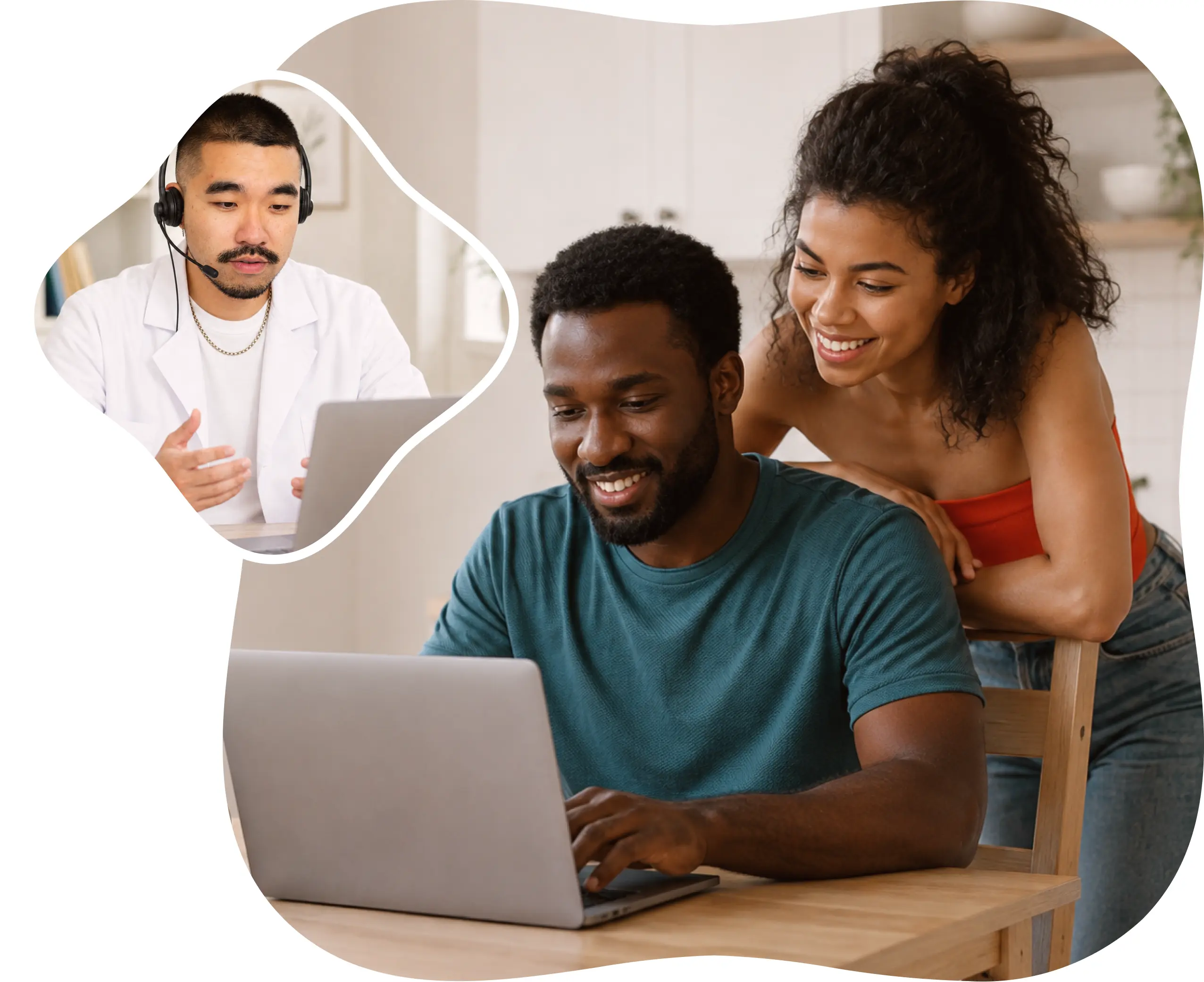 A patient discussing birth control options with a provider by video
