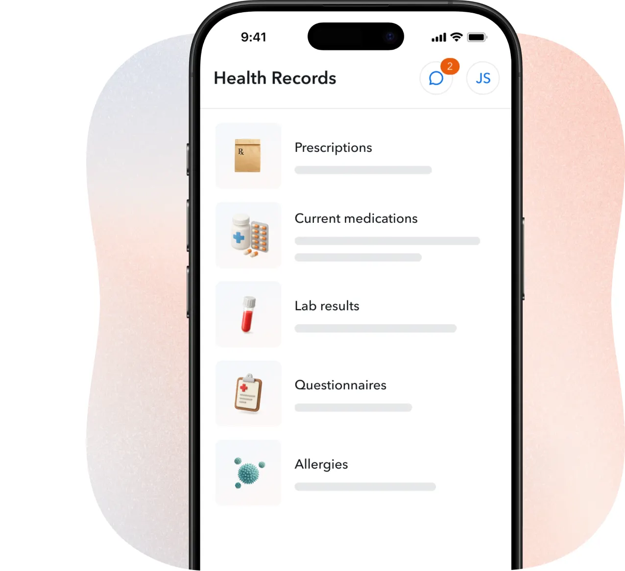 The Circle Medical app showing a personalized care plan