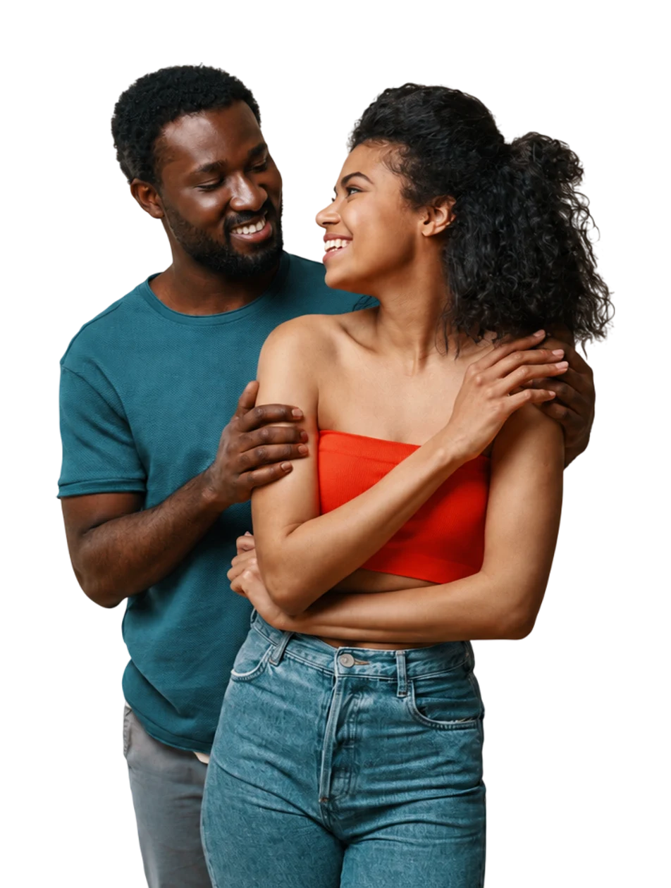 A couple discussing their birth control care