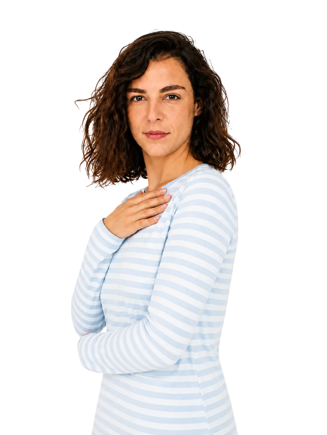 A patient discussing asthma symptoms with a provider