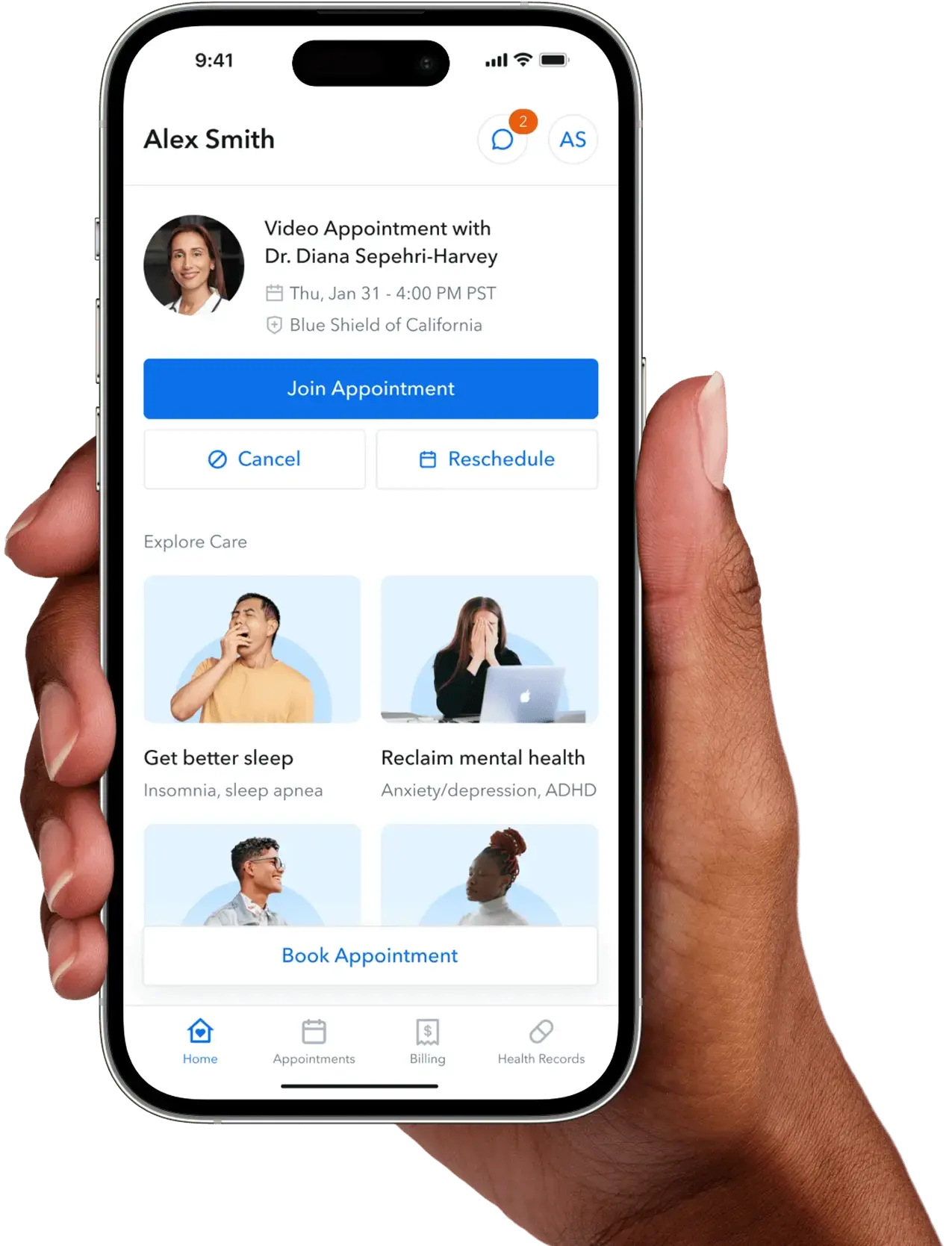 Circle Medical patient portal on a smartphone