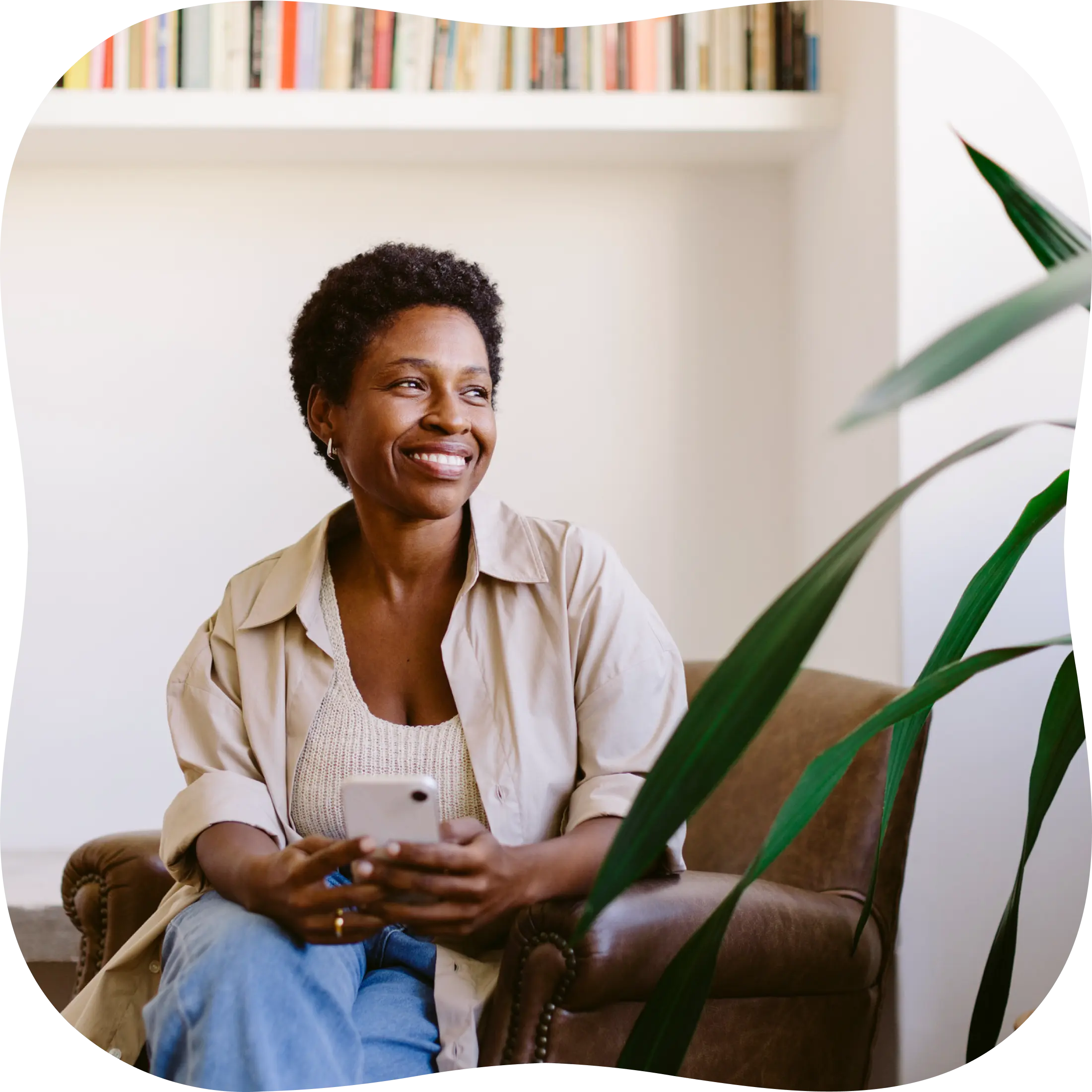 Patient using the Circle Medical app at home