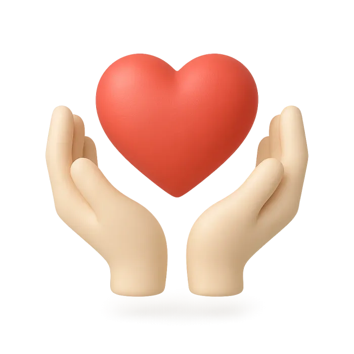 Hands holding a heart representing sexual health
